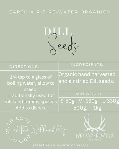 Dill seeds - Earth.Air.Fire.Water Organics