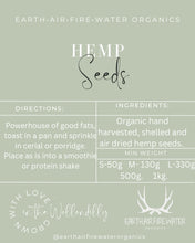 Hemp seed - Earth.Air.Fire.Water Organics